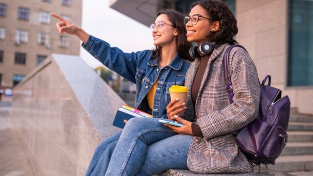 students, women, college